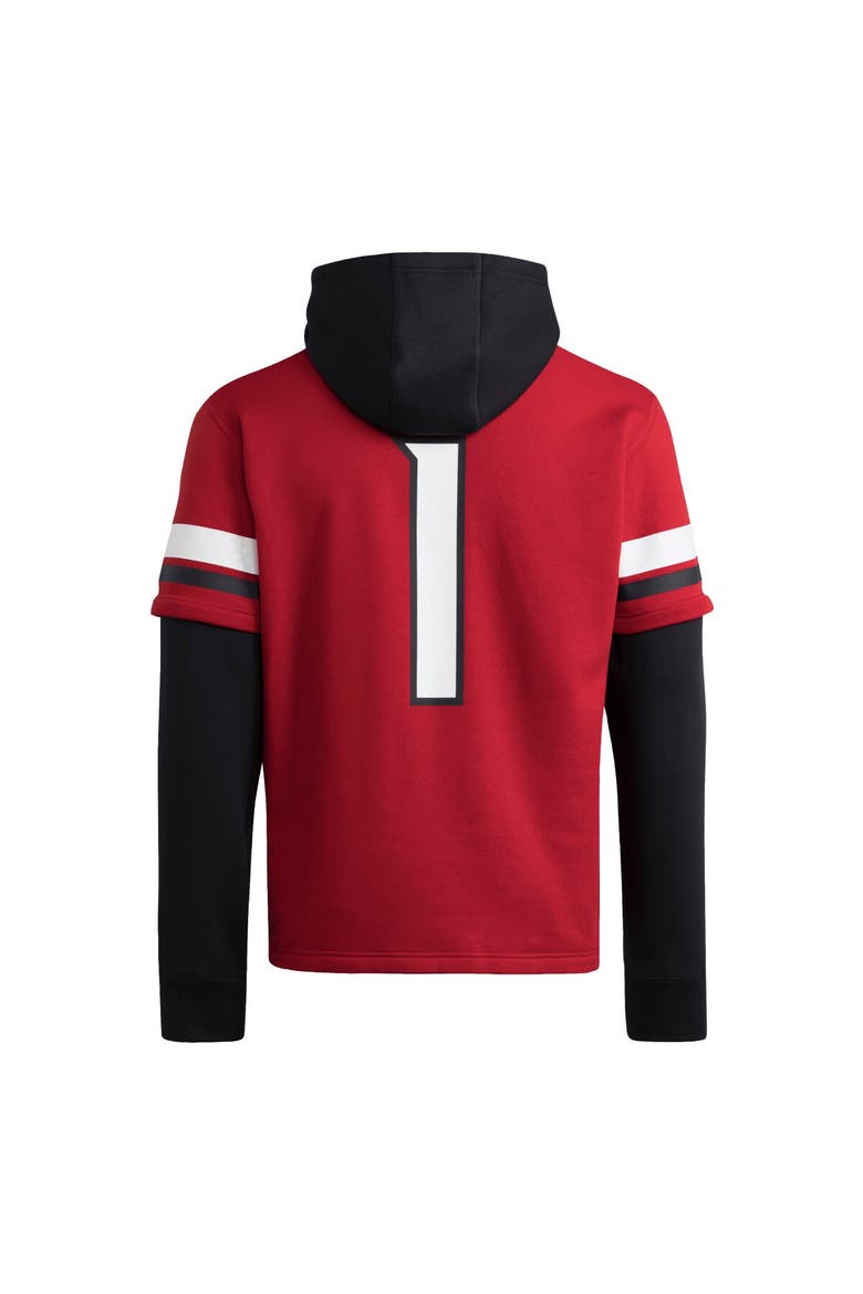 Men's adidas  Red Louisville Cardinals Jersey Pullover Hoodie, Alternate, color, Red