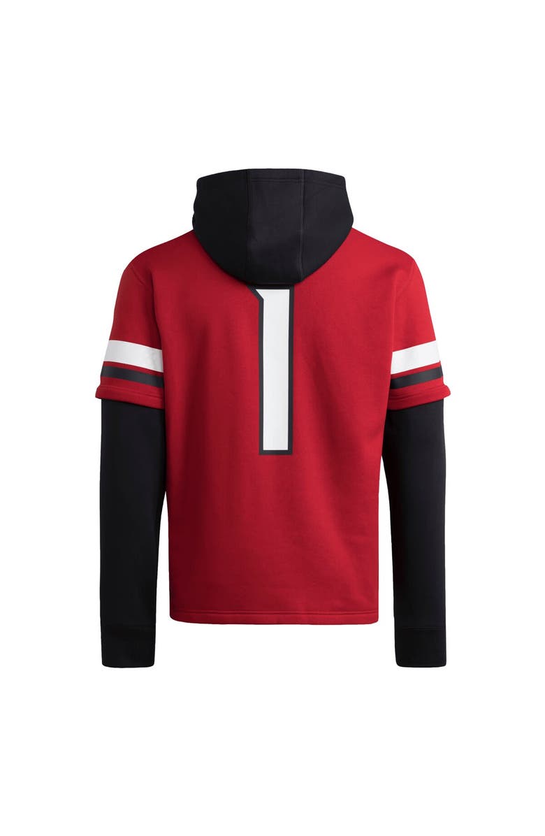 adidas Men's adidas  Red Louisville Cardinals Jersey Pullover Hoodie, Alternate, color, 