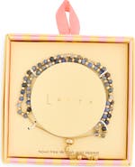 Leith Beaded 2-Row Slider Bracelet