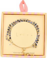 Leith Beaded 2-Row Slider Bracelet
