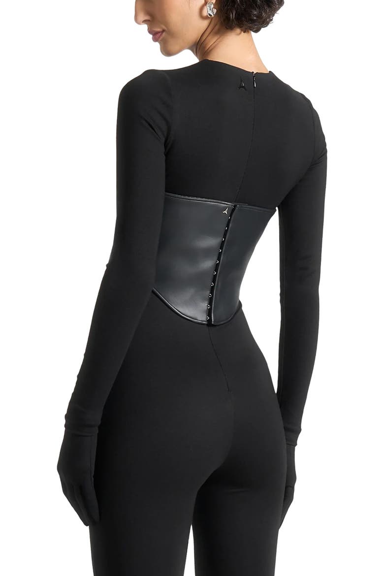Leather Corset Belt, Alternate, color, Black