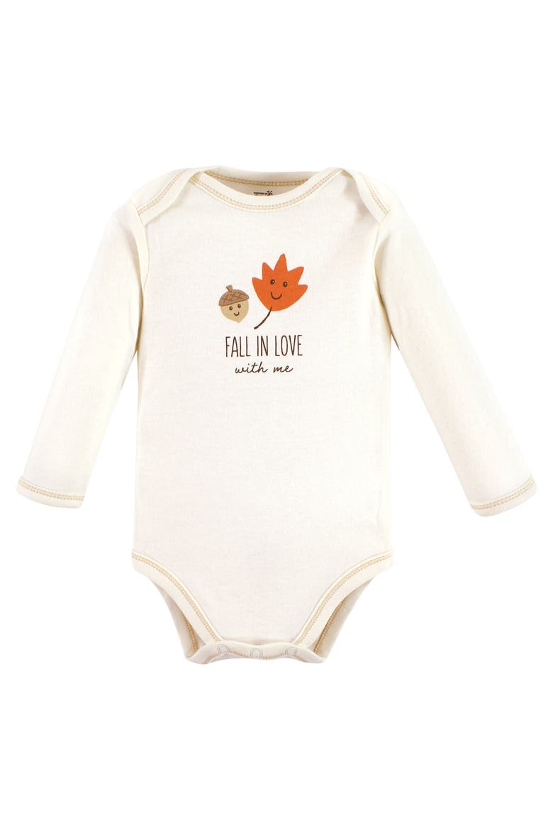 Organic Cotton Long-Sleeve Bodysuits, Alternate, color, Fall Food