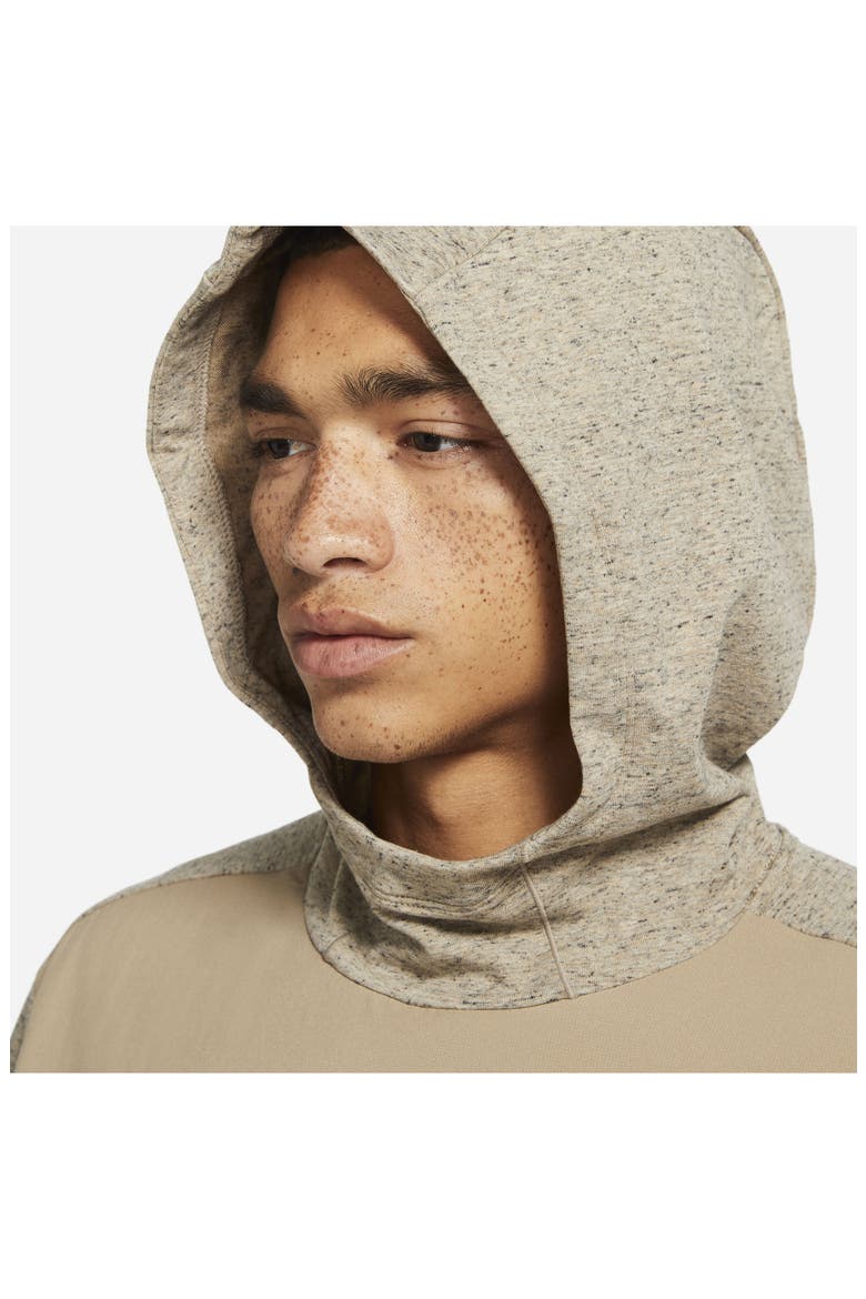 Dri-FIT Yoga Hoodie, Alternate, color, STONE/ HEATHER/ KHAKI
