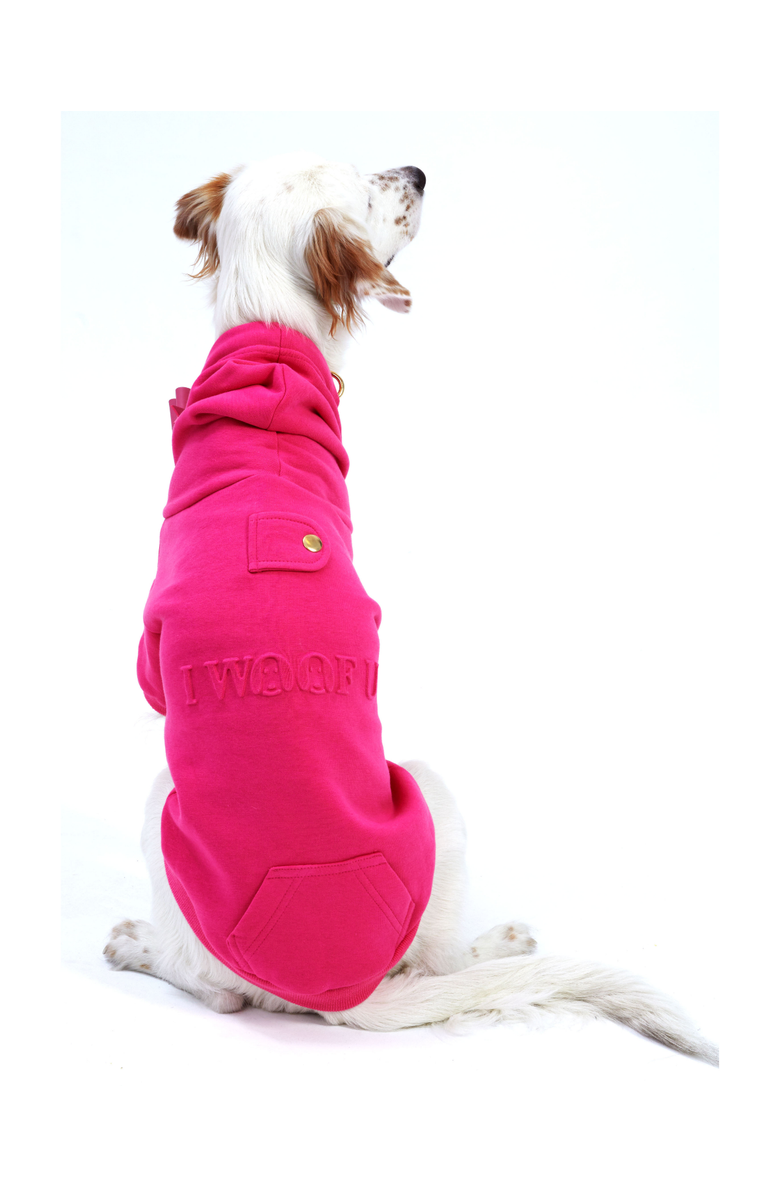Moshiqa Paris I Woof U Dog Hoodie, Alternate, color, 