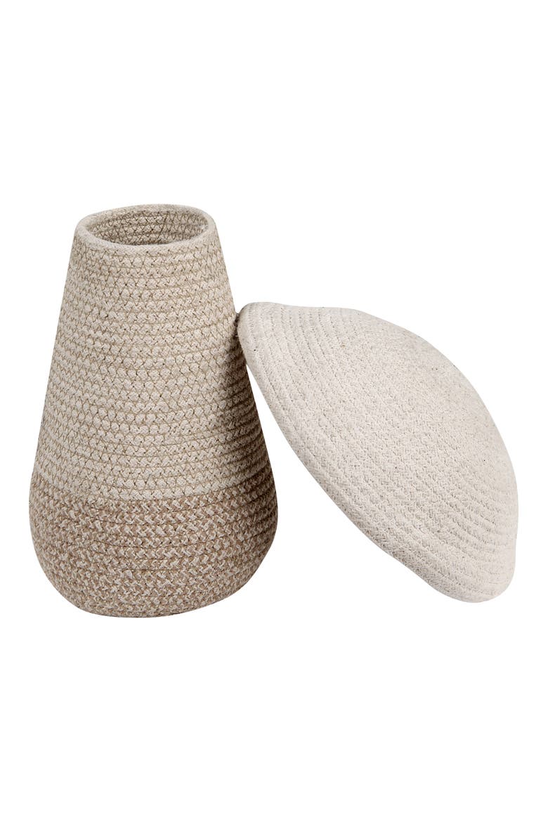 Mushroom Basket, Alternate, color, NATURAL LINEN SOIL BROWN