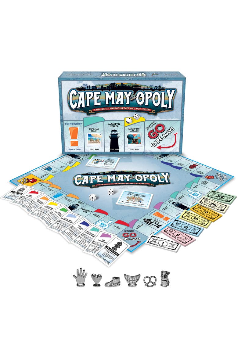Cape May Opoly Board Game, Alternate, color, Multicolored