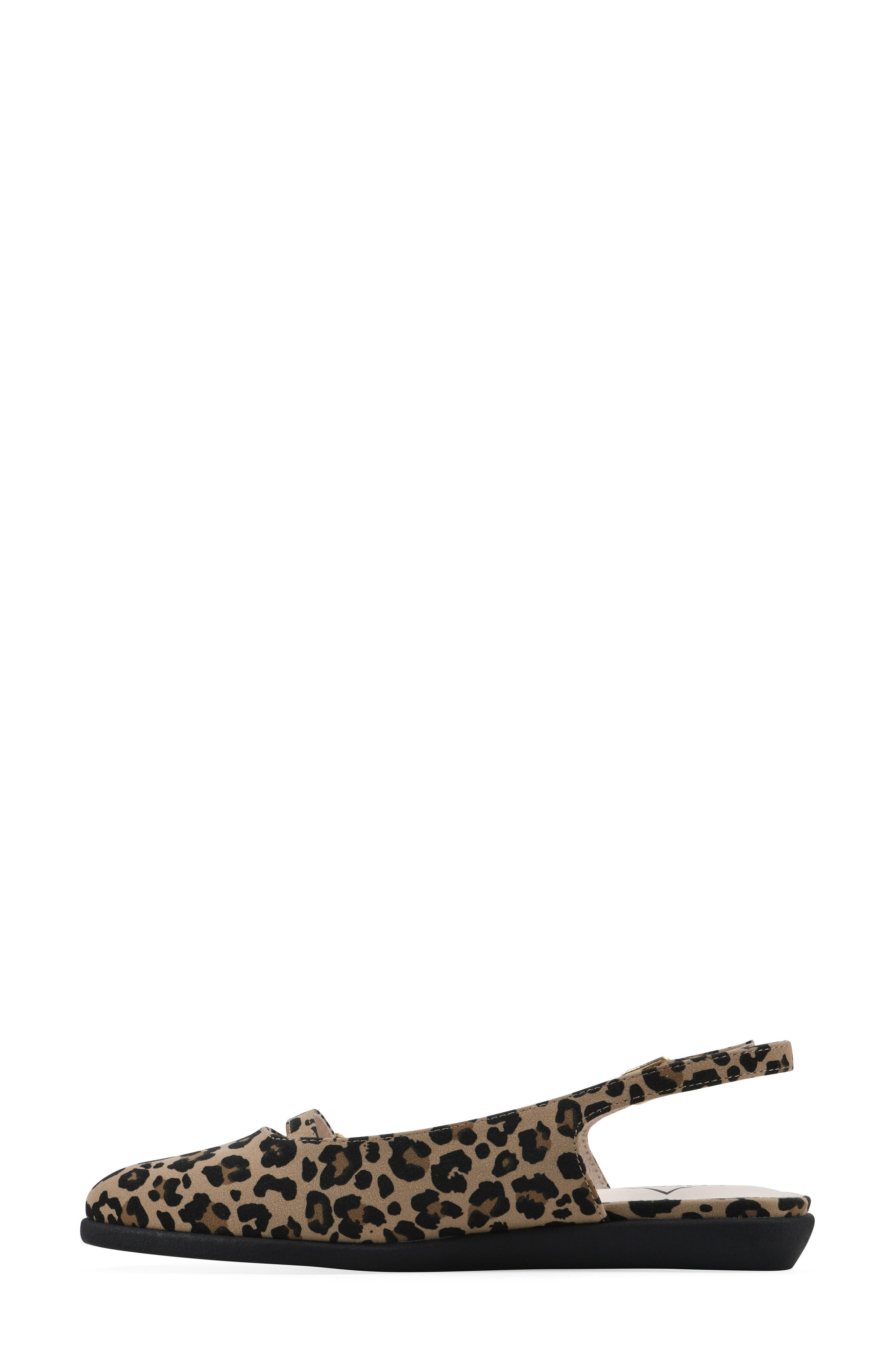 Milona Slingback Flat, Alternate, color, TAN/ LEOPARD/ PRINT
