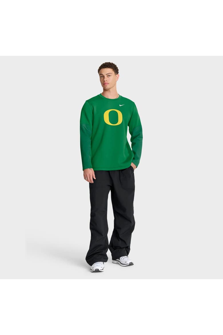 Men's Nike Green Oregon Ducks 2025 Sideline Coach Performance Long Sleeve T-Shirt, Alternate, color, Green