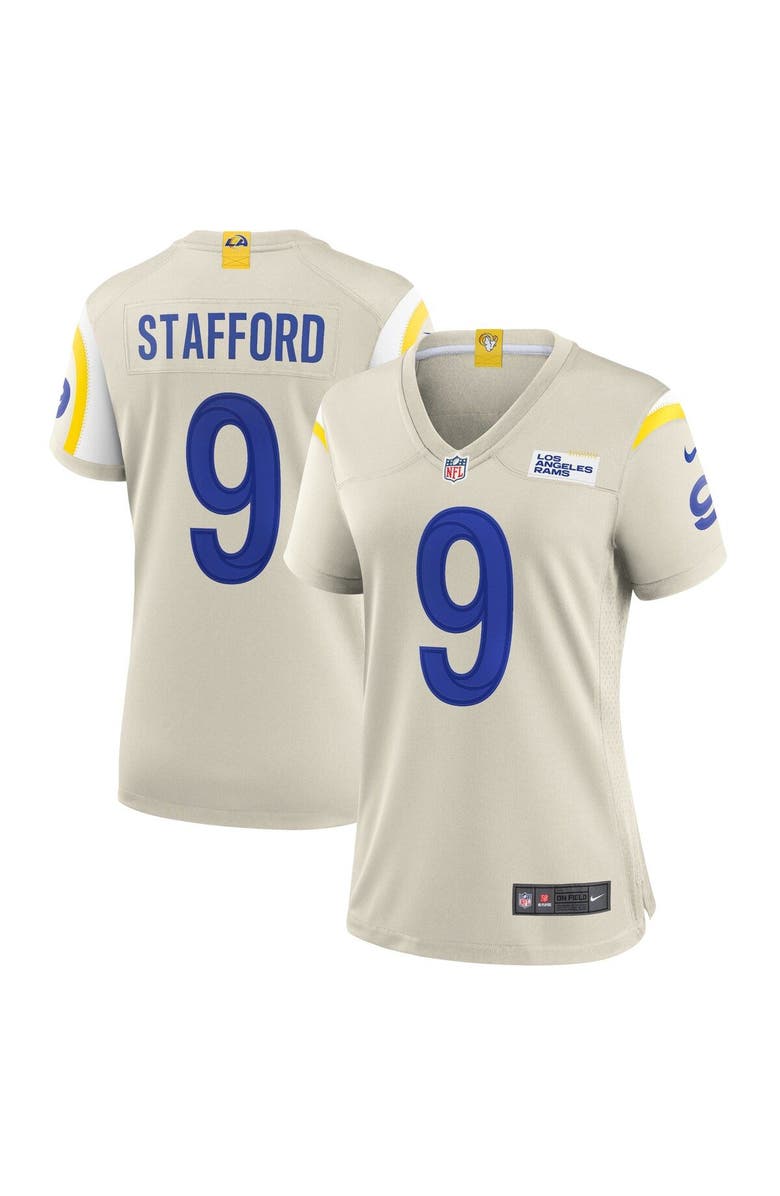 Nike Women's Nike Matthew Stafford Bone Los Angeles Rams Game Jersey, Main, color, 