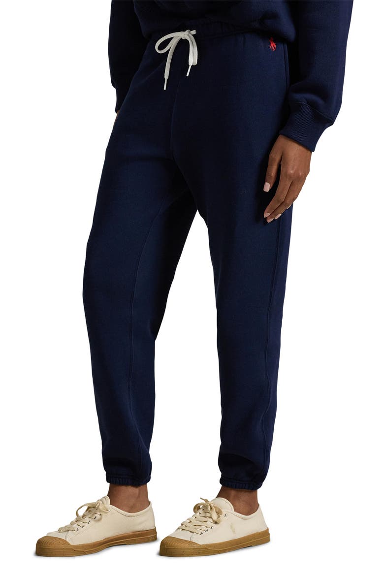 Cotton Blend Fleece Joggers, Main, color, NAVY
