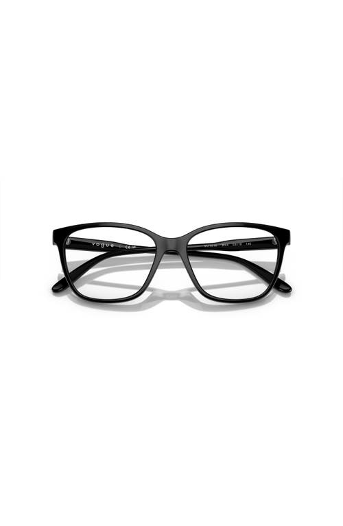 Vogue Eyewear 53mm Rectangle Optical Glasses In Black