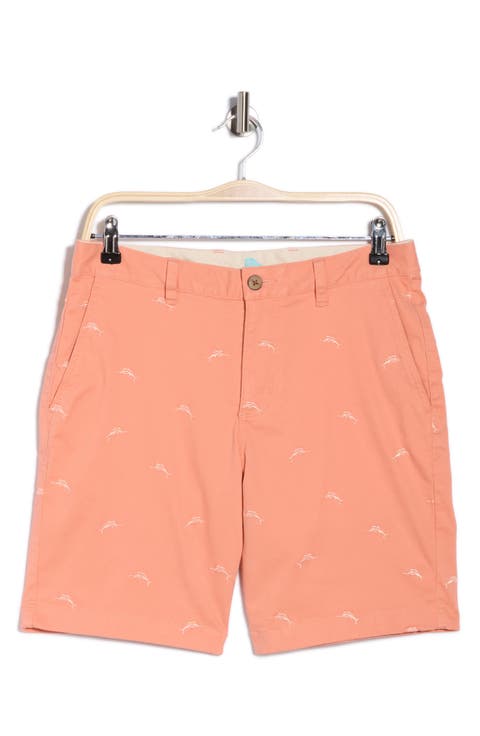 Boracay Citrus Splash 9-Inch Chino Shorts