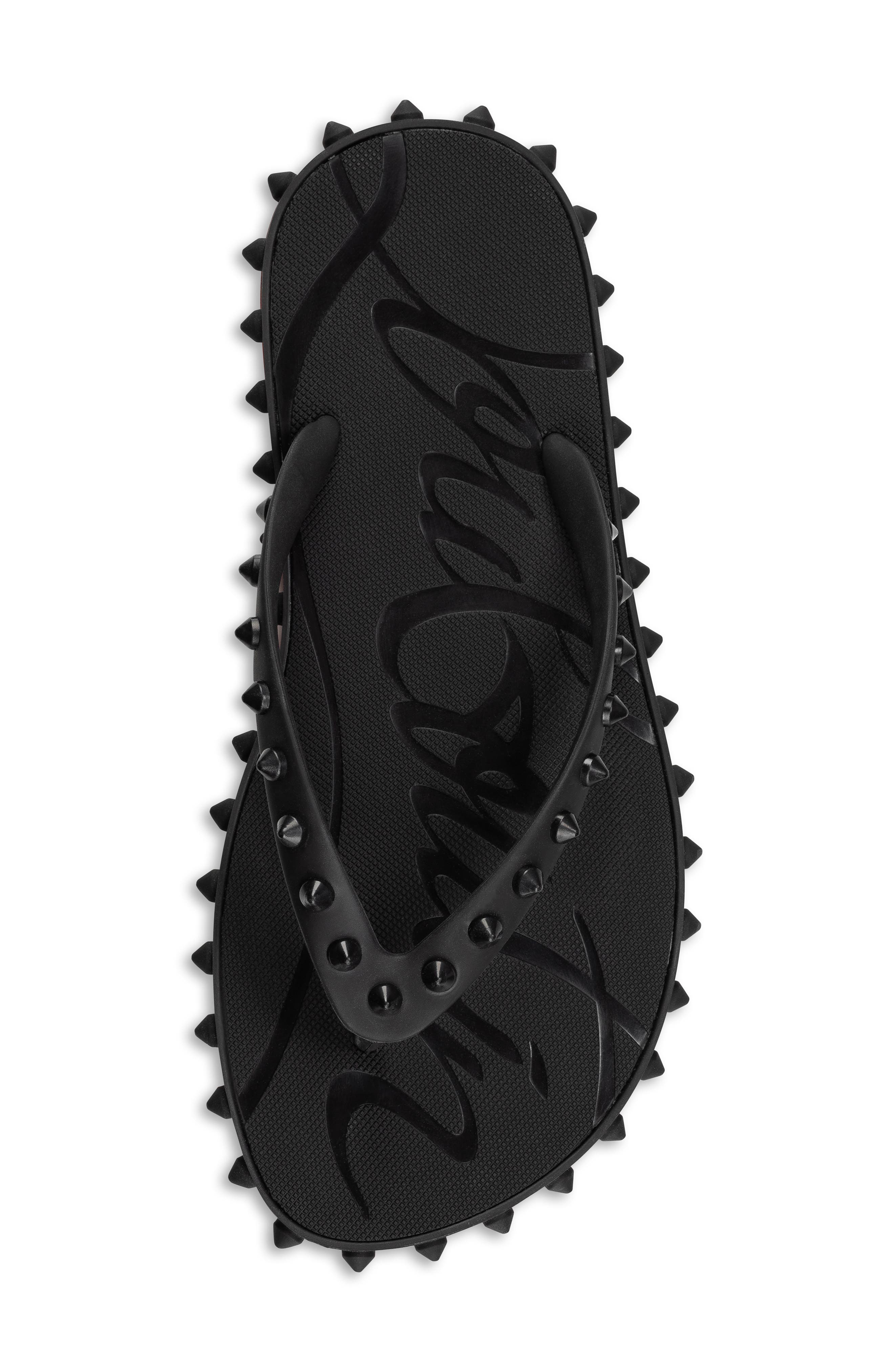 Christian Louboutin Super Loubi Flip Flop, Alternate, color, Black