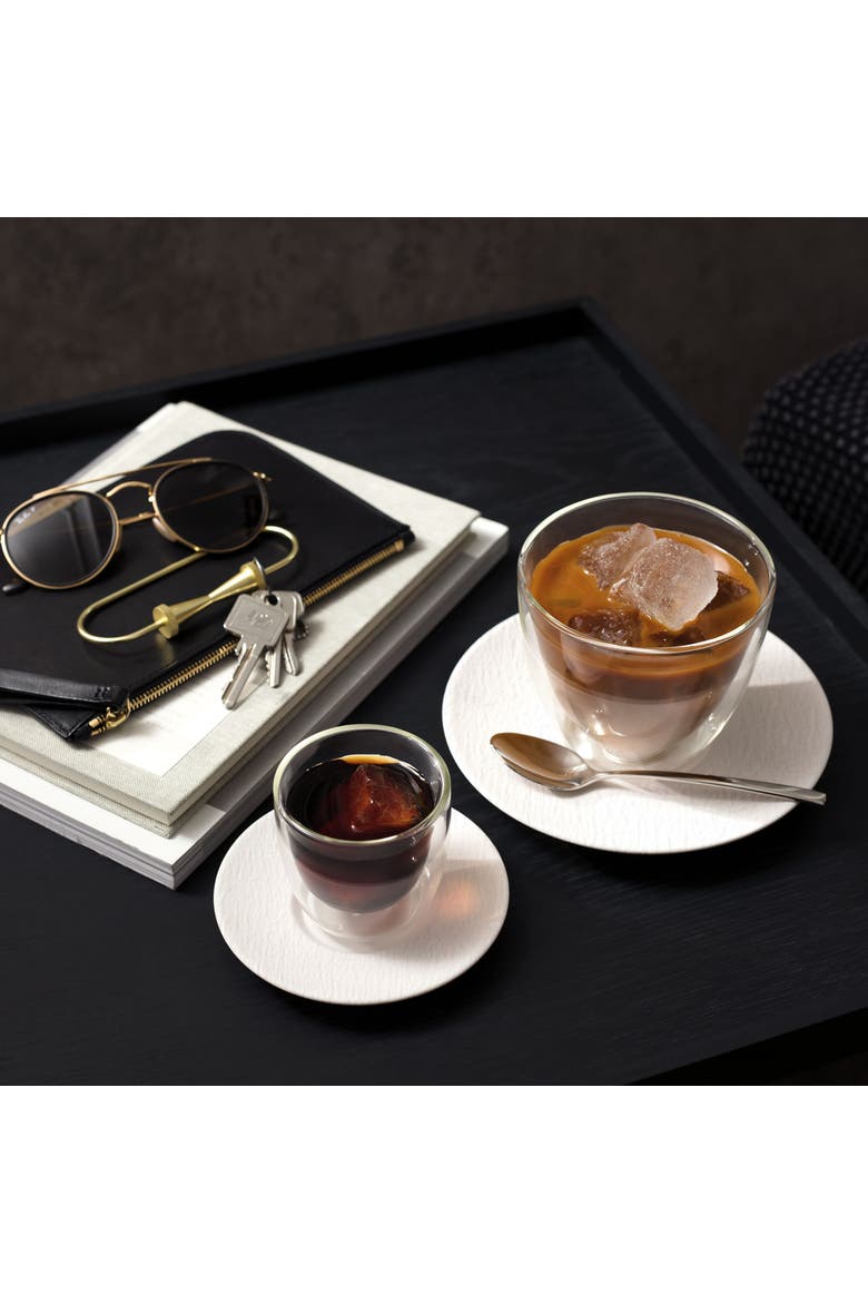Manufacture Rock blanc Coffee/Tea Cup Saucer, Alternate, color, white