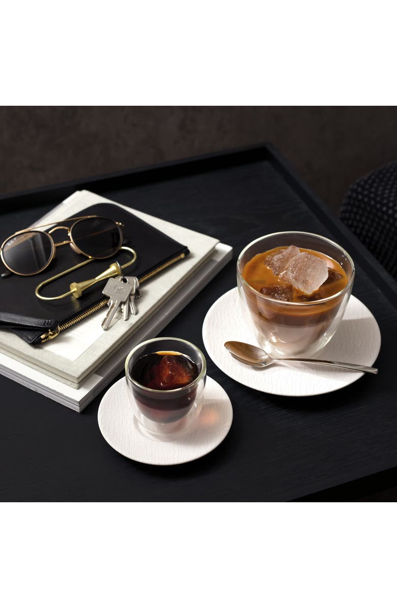 Villeroy & Boch Manufacture Rock blanc Coffee/Tea Cup Saucer, Alternate, color, White