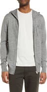 AllSaints Mode Slim Fit Merino Wool Zip Hoodie