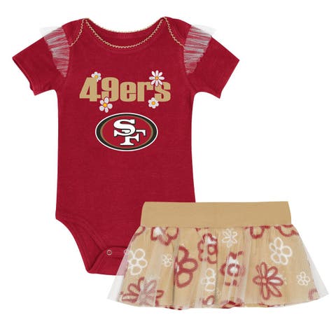 Girls Infant Outerstuff San Francisco 49ers My Team Rocks Bodysuit and Skirt Set