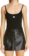 Courrèges Logo Rib Knit Tank