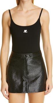 Courrèges Logo Rib Knit Tank
