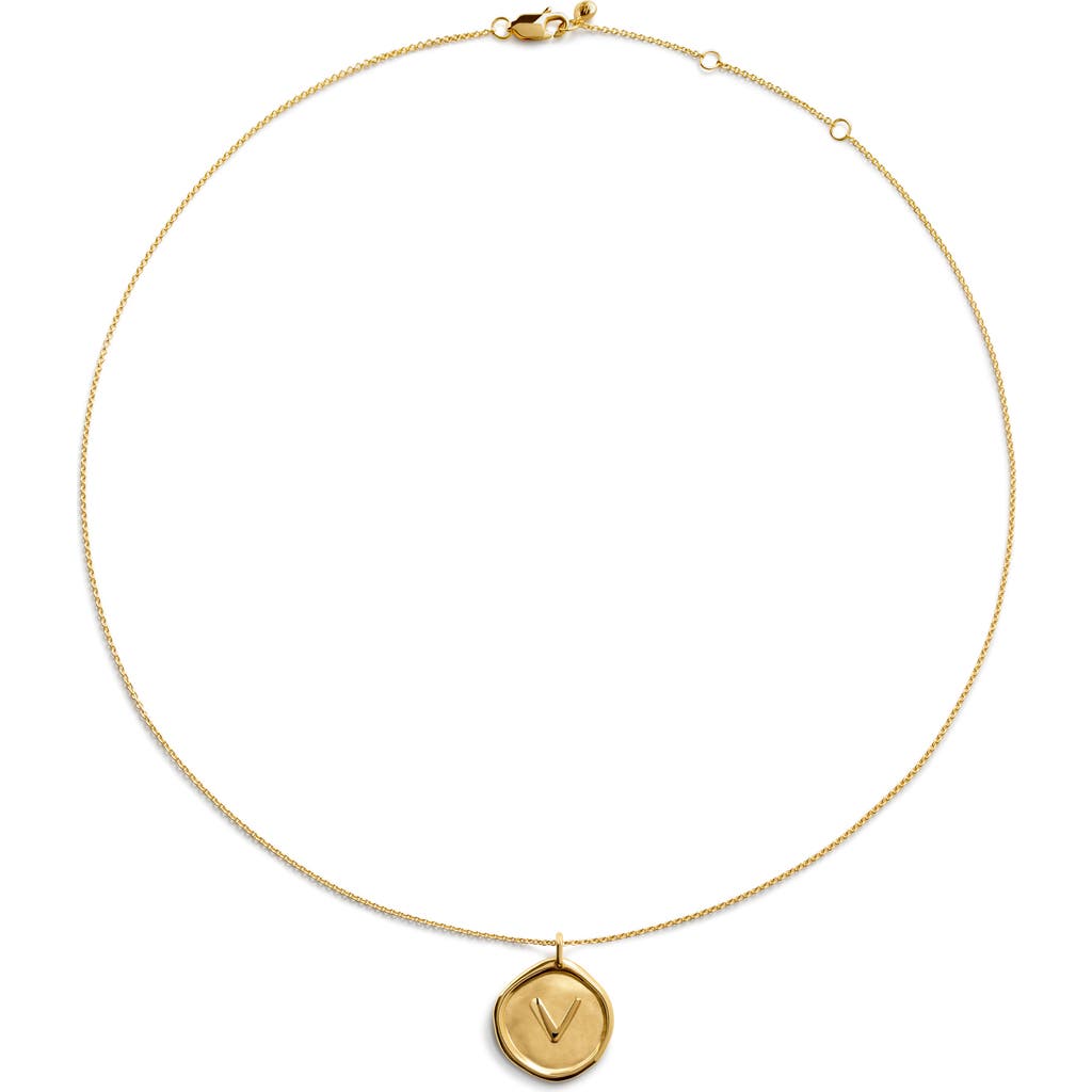MONICA VINADER MONICA VINADER INITIAL STAMP PENDANT NECKLACE