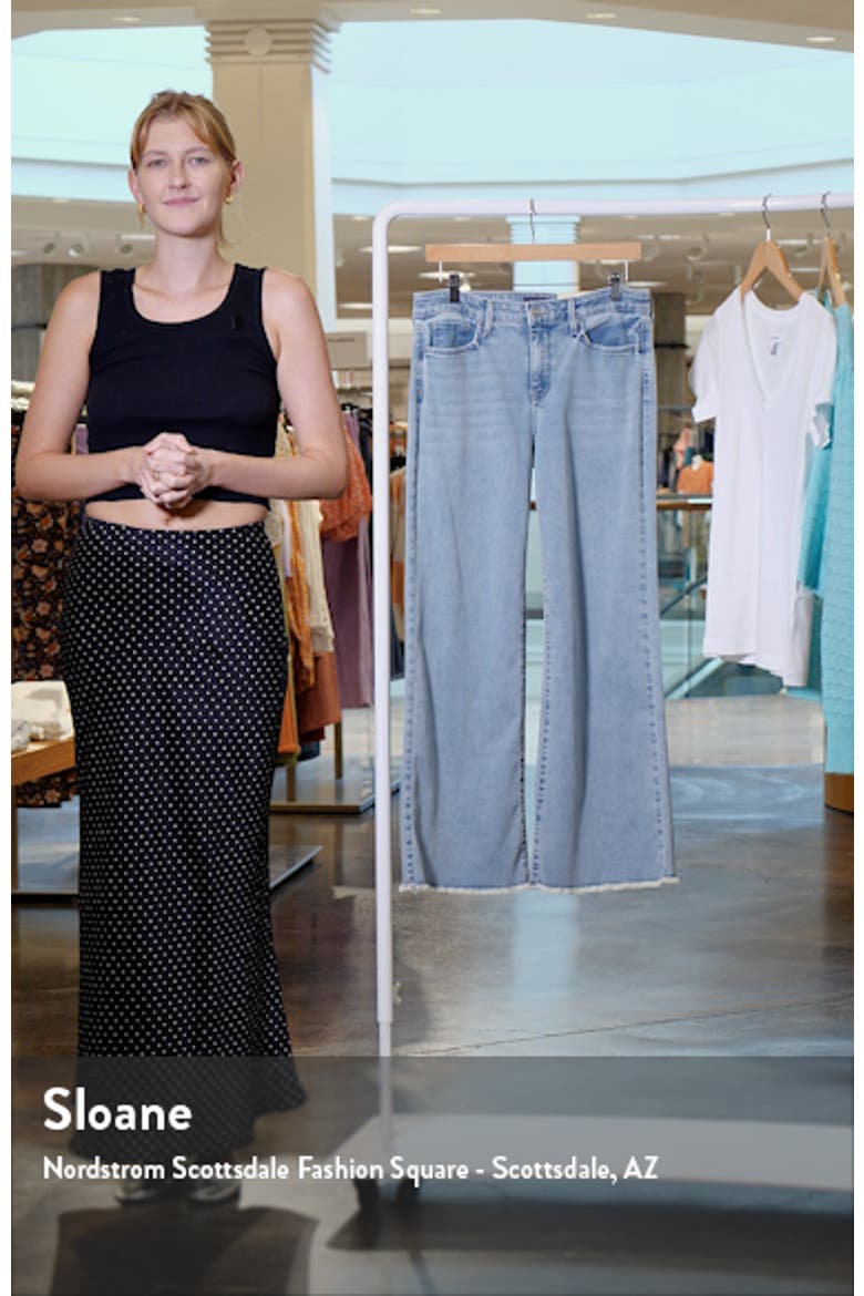 Teresa High Waist Raw Hem Ankle Wide Leg Jeans video
