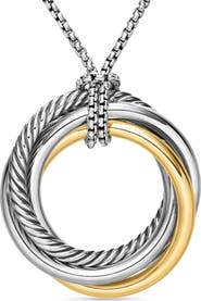David Yurman Crossover Hoop Pendant Necklace