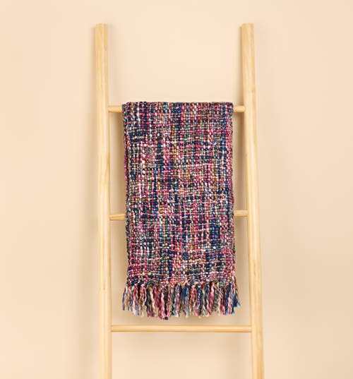 Feelgoodz Artisan Woven Stella 100% Recycled Acrylic Multi Colored Winter Scarf In Multi