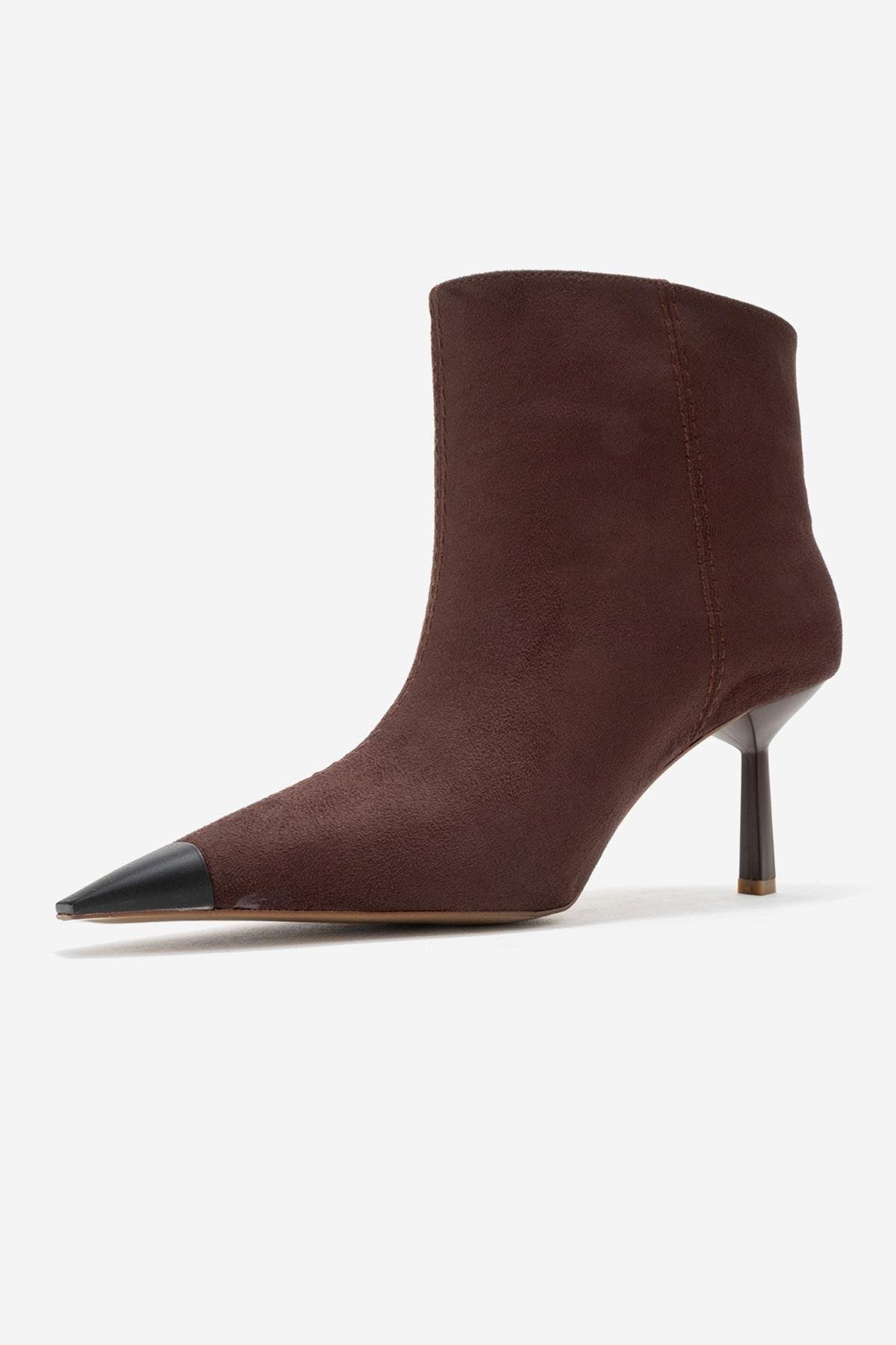 Rassel Pointed Toe Boot, Alternate, color, Brown Suede Faux Leather