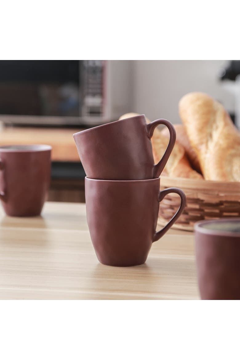 Serafina Stoneware 32-Piece Dinnerware Set, Alternate, color, Wine
