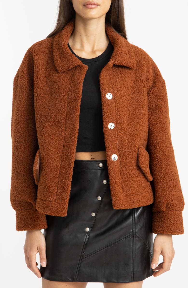 BLANKNYC Bonded Faux Shearling Jacket, Alternate, color,