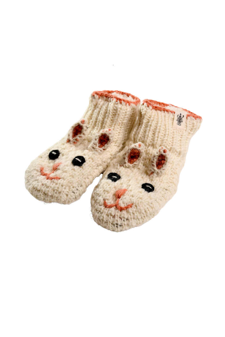 Rabbit Slippers, Main, color, White