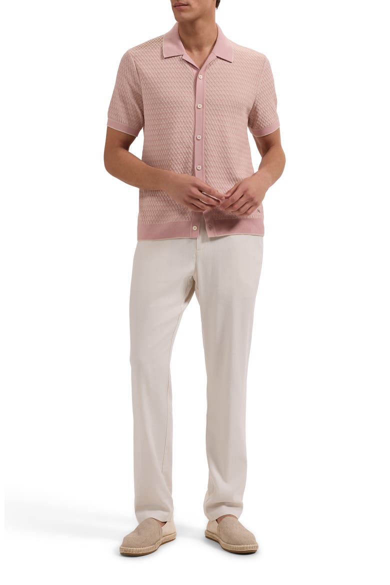 Short Sleeve Cardigan, Alternate, color, DUSTY PINK