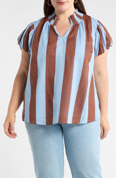 Evabelle Puff Sleeve Top (Plus)