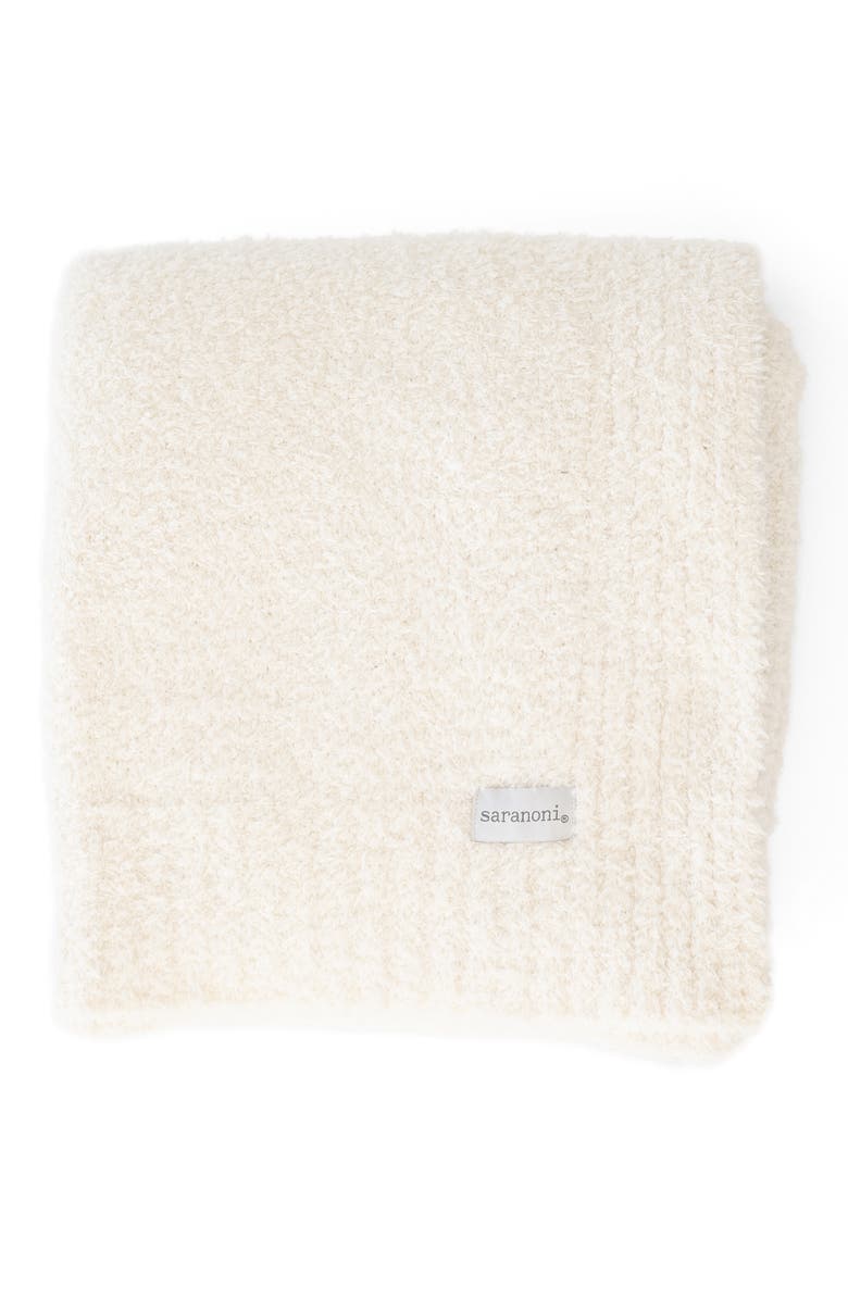 SARANONI Bamboni Toddler Blanket, Main, color, Ivory