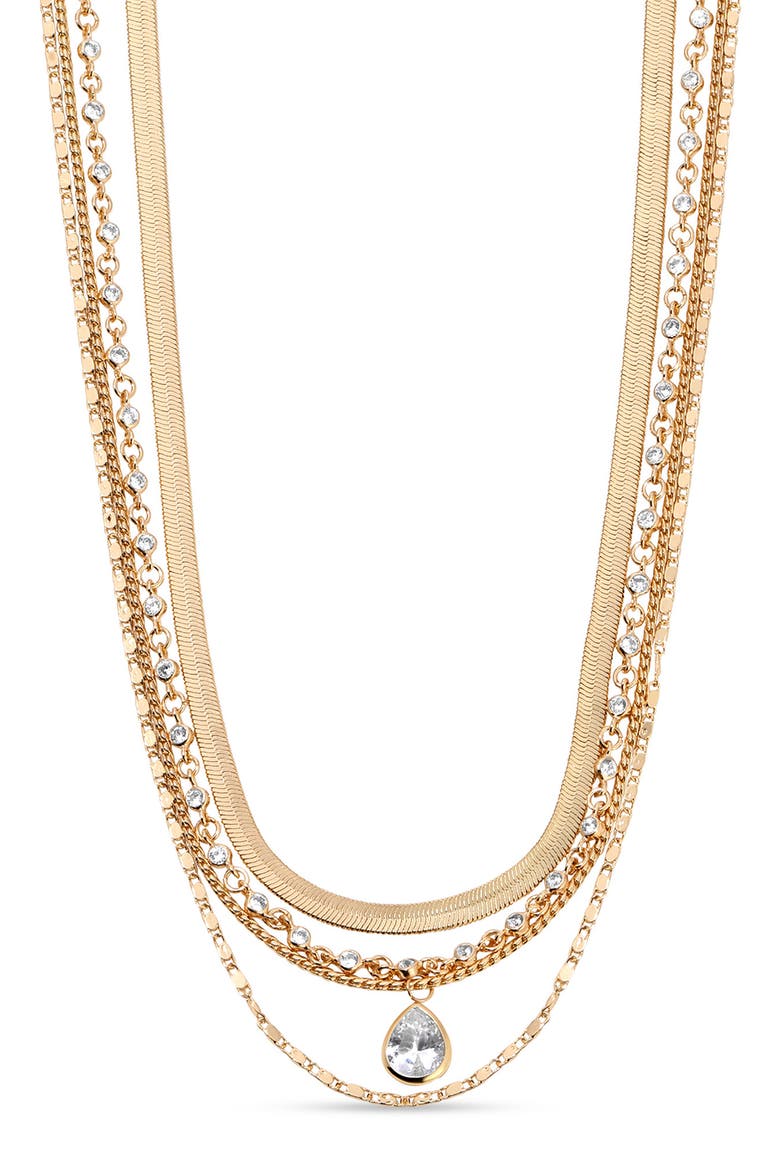 Layered Chain Necklace, Main, color, GOLD