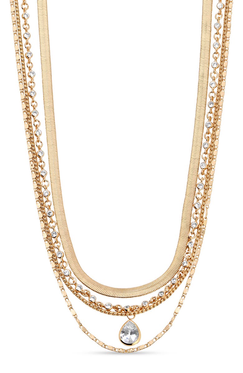 Ettika Layered Chain Necklace, Main, color, Gold