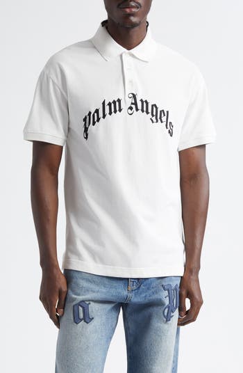 Curved Logo Cotton Polo
