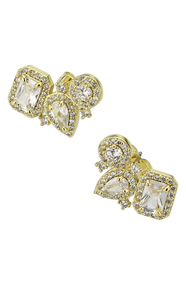 Covet Halo Cluster Stud Earrings, Main, color, 