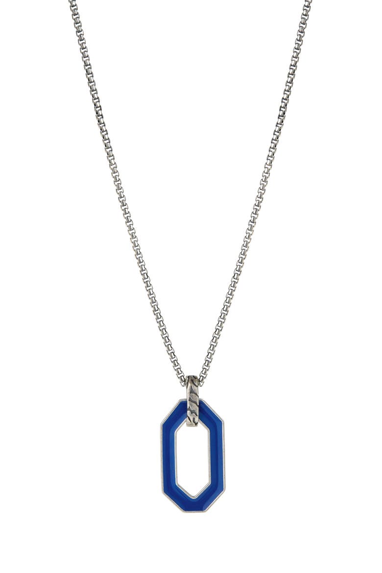 Men's Ovale Pendant Necklace, Main, color, ROYAL BLUE