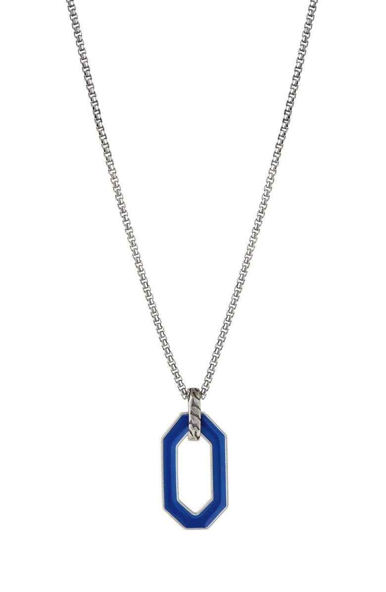 Degs & Sal Men's Ovale Pendant Necklace, Main, color, Royal Blue