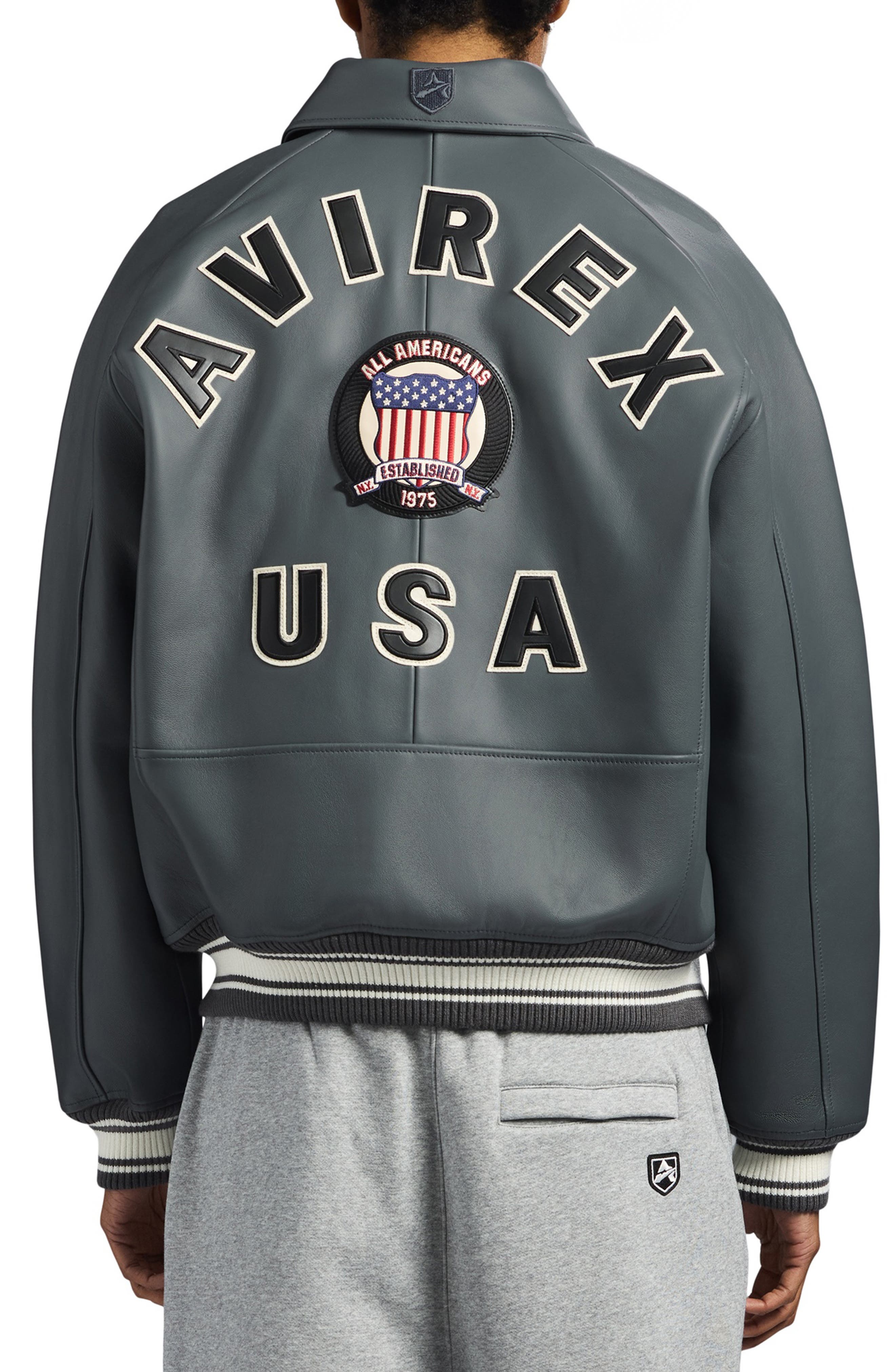 AVIREX Icon Leather Jacket (Men) | Nordstrom