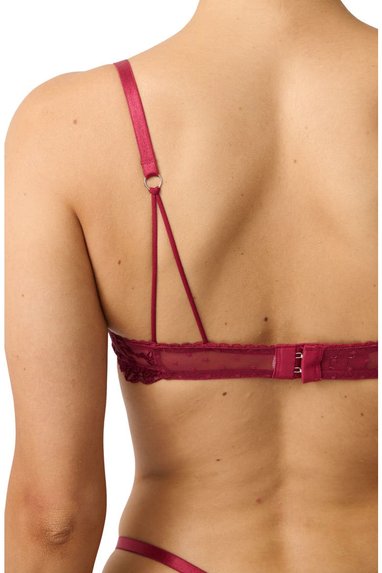 Nicolette Embroidered Underwire Bra, Alternate, color, RED