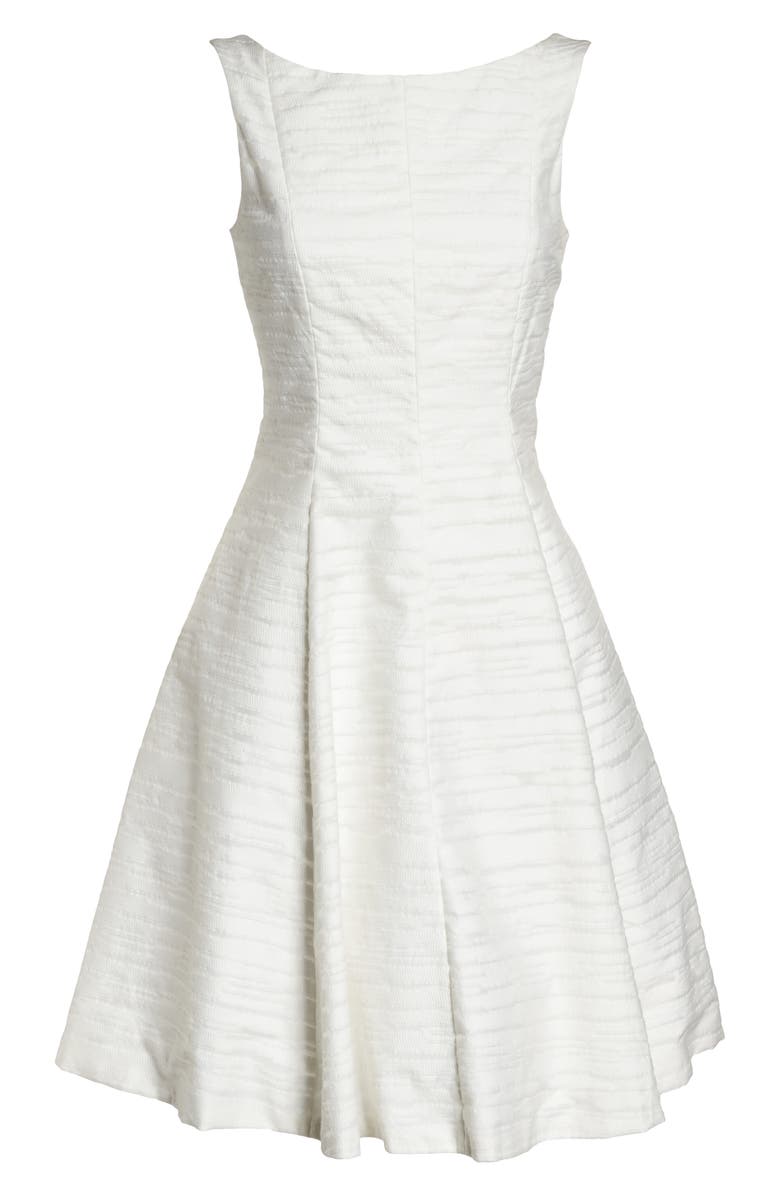 Maggy London Sleeveless Jacquard Fit & Flare Dress, Alternate, color,