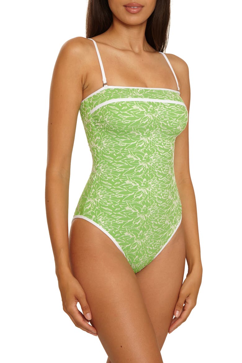 Waterlily One-Piece Swimsuit, Alternate, color, GREEN APPLE