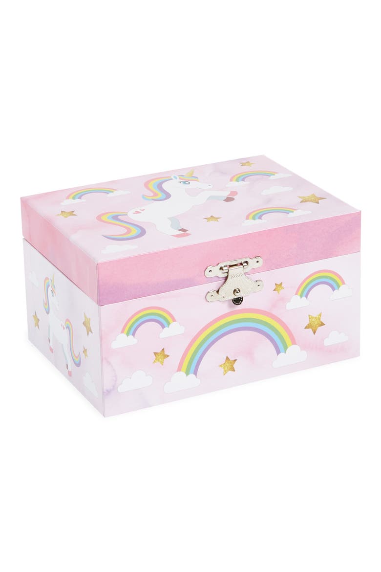 Skylar Musical Unicorn Jewelry Box, Main, color, RAINBOW