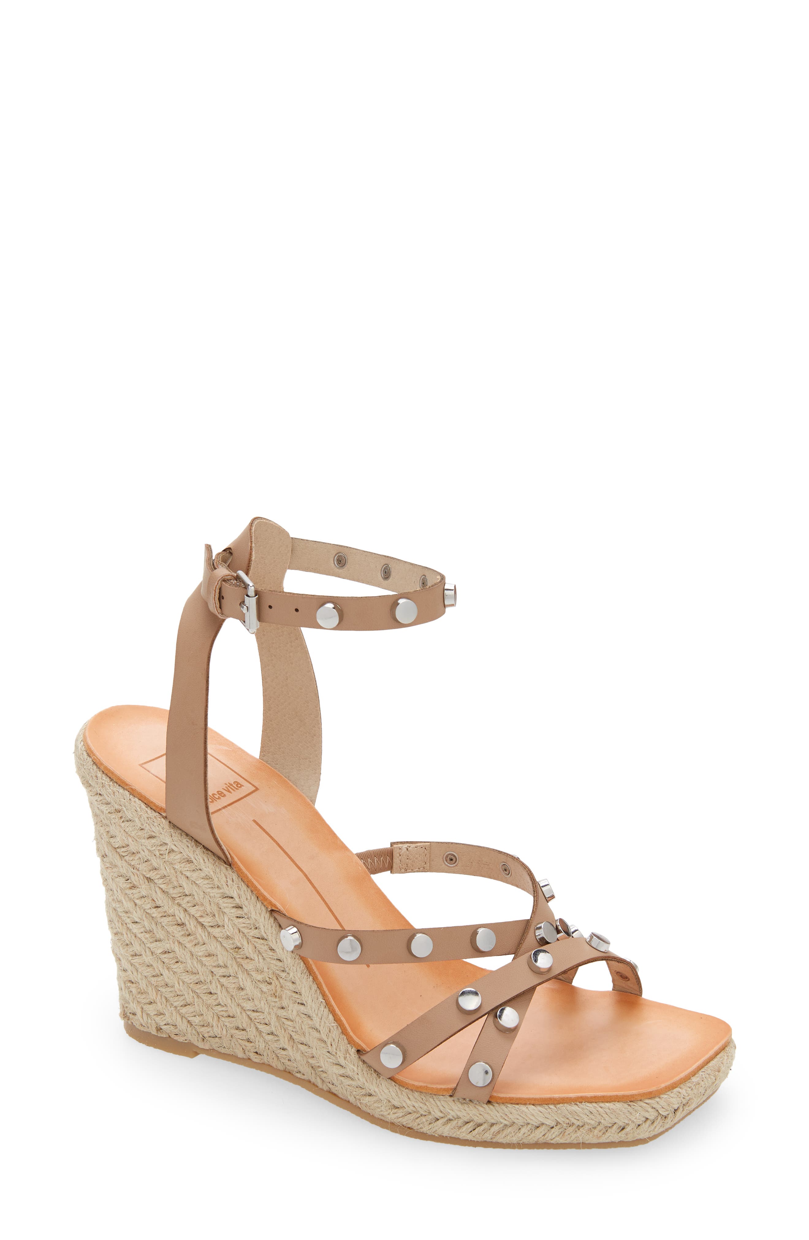 Mikah Espadrille Wedge Sandal, Main, color, BEIGE