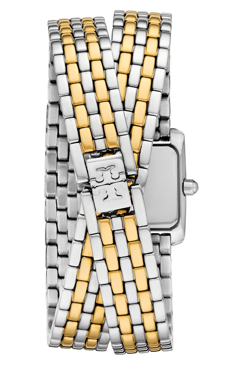 The Mini Eleanor Double Bracelet Watch, 17mm x 25mm, Alternate, color, TWO TONE