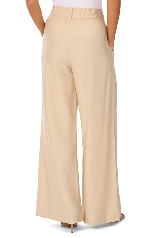 Shop Vince Camuto Wide Leg Pants In Natural Sand