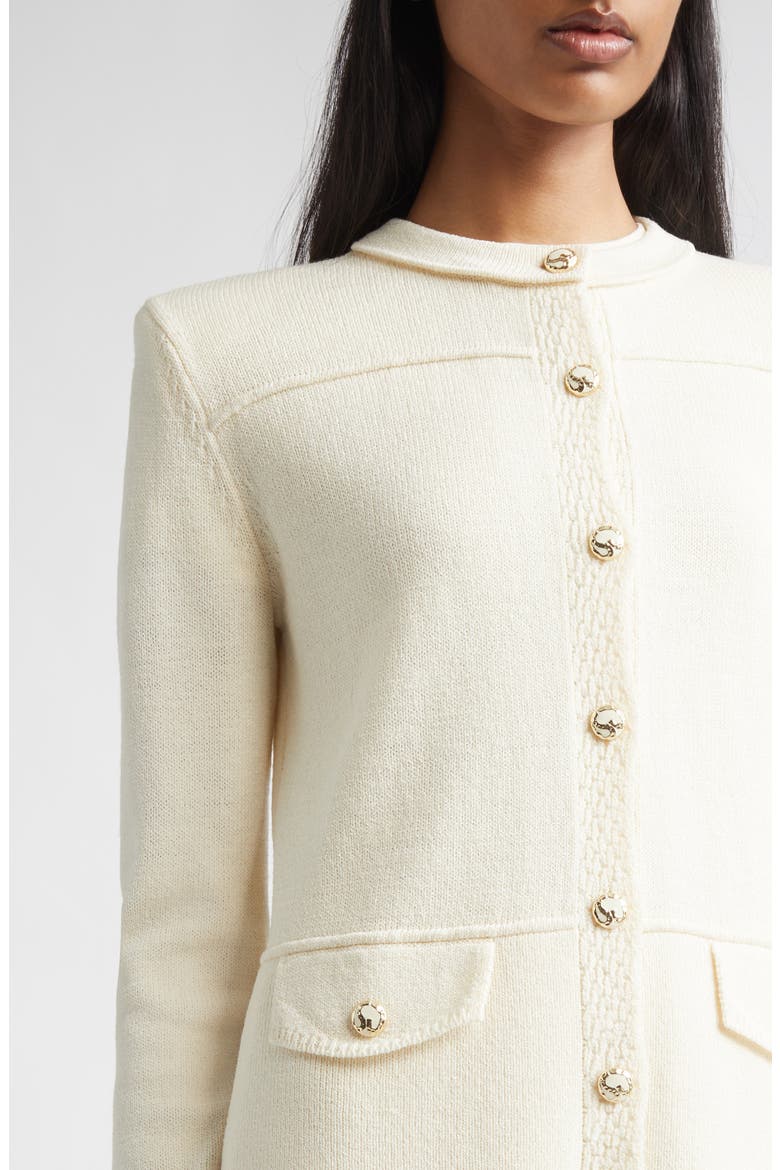 Courtney Legacy Crepe Knit Jacket, Alternate, color, ECRU