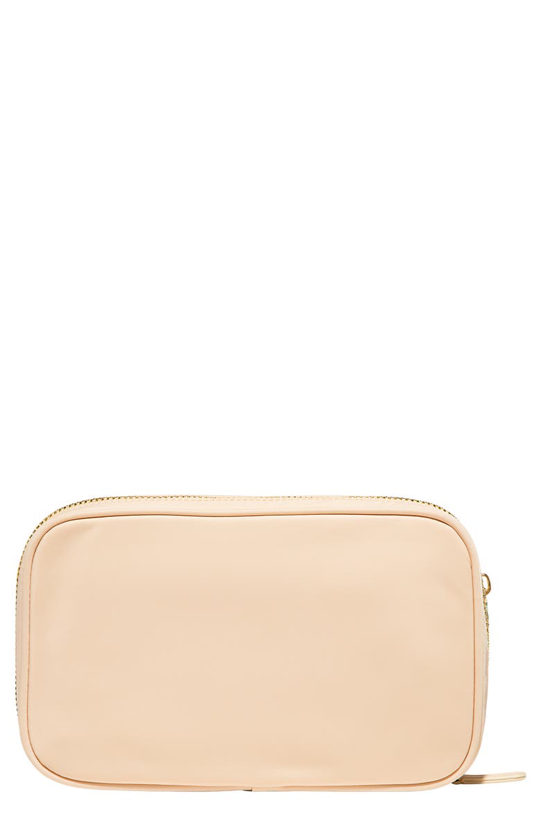 Stoney Clover Lane Double Zip Nylon Pouch, Main, color, Sand